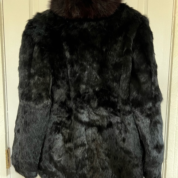 Vintage Rabbit Fur Black Short Women’s Coat - Picture 4 of 7